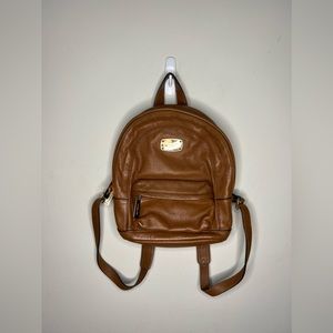 Michael Kors Brown Mini Leather Backpack